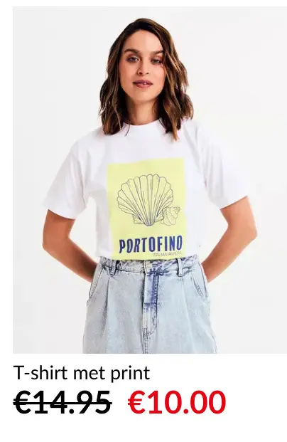 Promotie: T-shirt met print