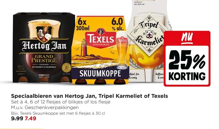 Aanbieding: Speciaalbieren van Hertog Jan, Tripel Karmeliet of Texels