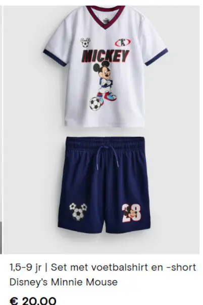 Promotie: Set met voetbalshirt en -short