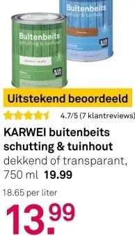 Aanbieding: KARWEI buitenbeits schutting & tuinhout