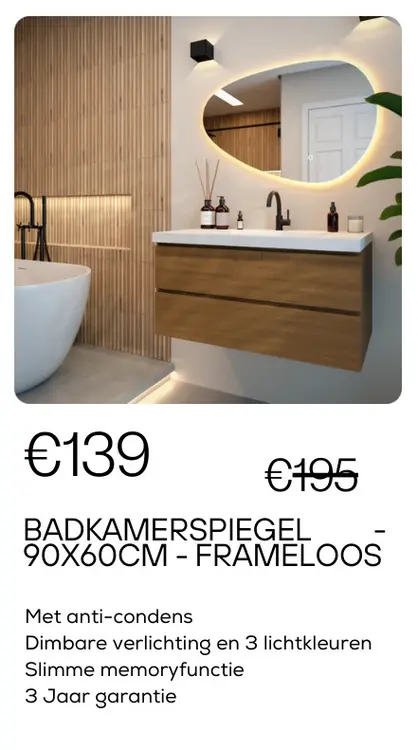 Promotie: Badkamerspiegel