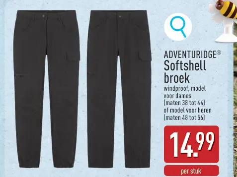 Promotie: Softshell broek