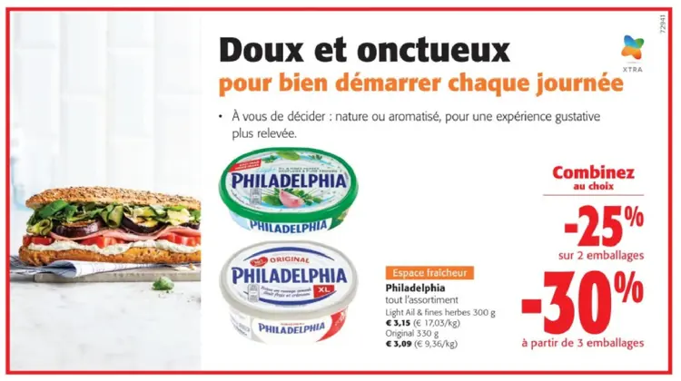 Offre: Philadelphia tout l'assortiment