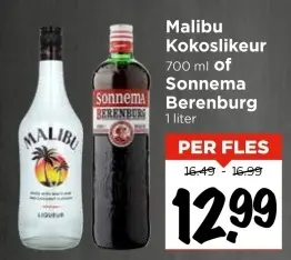 Aanbieding: Malibu Kokoslikeur Sonnema Berenburg