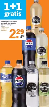 Aanbieding: Royal Club, Rivella en Pepsi literflessen