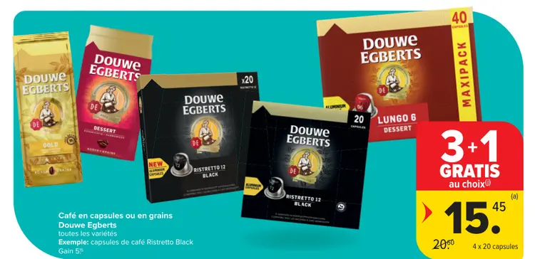 Offre: Café en capsules ou en grains