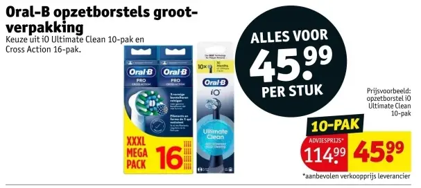 Aanbieding: Oral-B opzetborstels grootverpakking