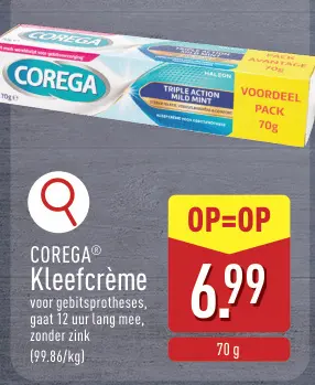 Promotie: Crème adhésive