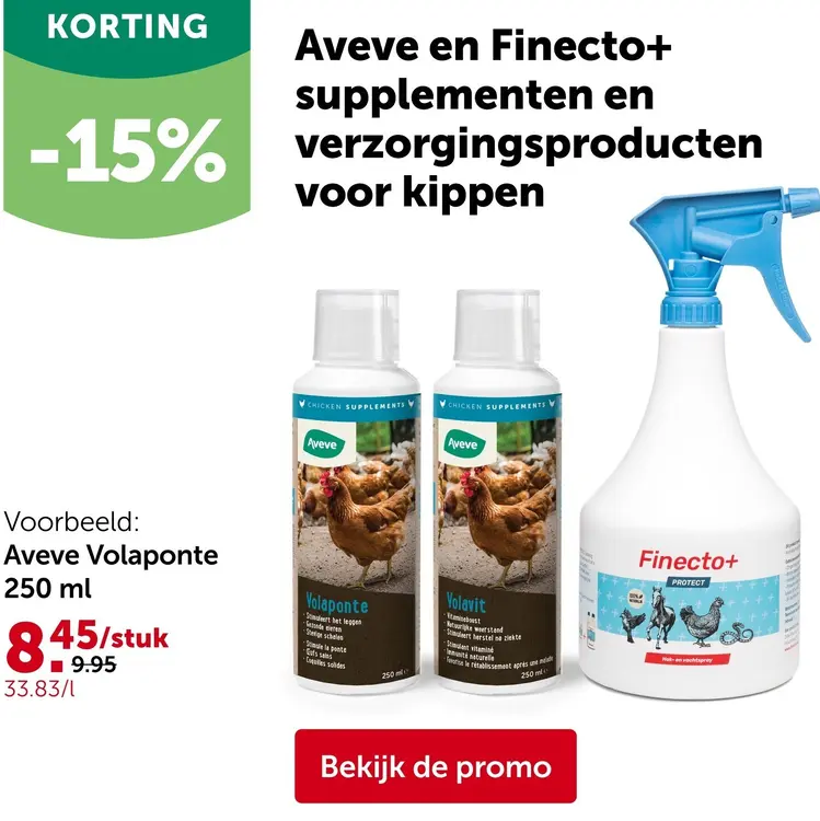Promotie: Supplementen en verzorgingsproducten voor kippen