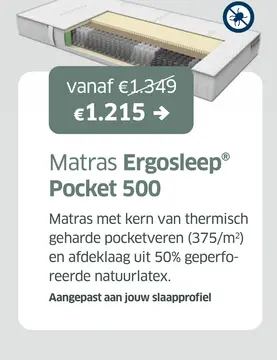 Aanbieding: Matras Ergosleep Pocket 500
