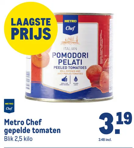 Aanbieding: gepelde tomaten