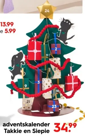 Aanbieding: adventskalender Takkie en Siepie