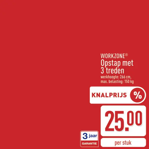 Promotie: Opstap met 3 treden