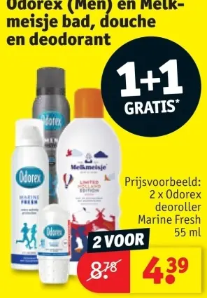 Promotie: Odorex (Men) en Melkmeisje bad, douche en deodorant