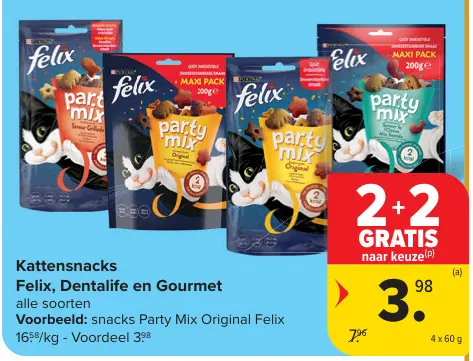 Promotie: Kattensnacks Felix, Dentalife en Gourmet