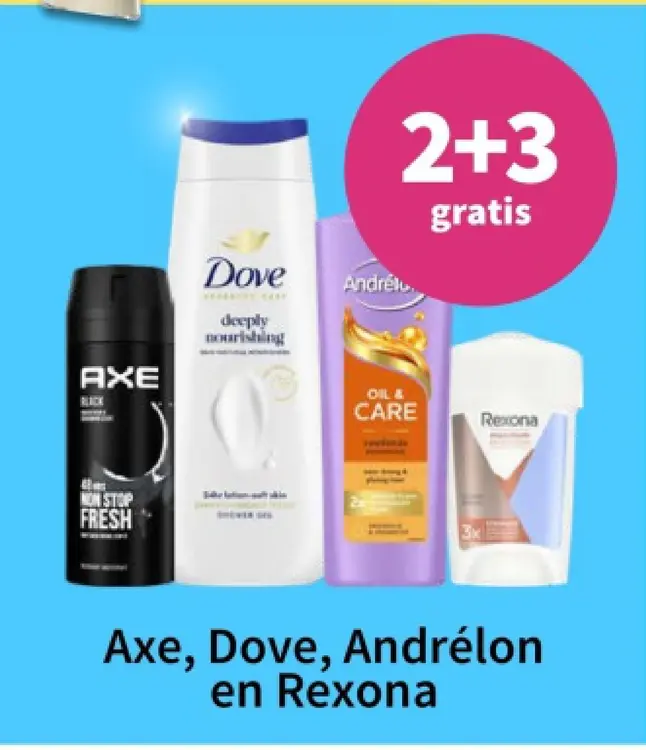 Aanbieding: Axe, Dove, Andrélon en Rexona