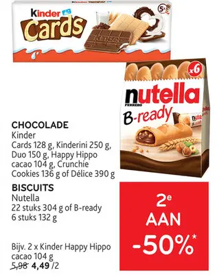 Promotie: Kinder Happy Hippo cacao