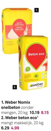 Aanbieding: Snelbeton of beton eco