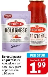 Aanbieding: Bertolli pasta- en pizzasaus