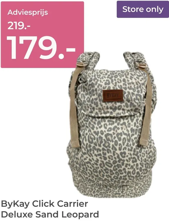 Aanbieding: Click Carrier Deluxe Sand Leopard