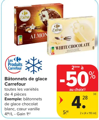 Offre: Bâtonnets de glace