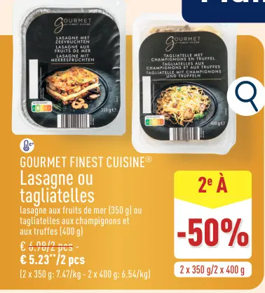 Offre: Lasagne ou tagliatelles