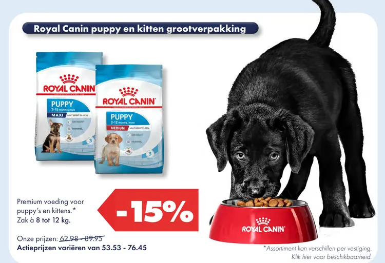 Aanbieding: Royal Canin puppy en kitten grootverpakking