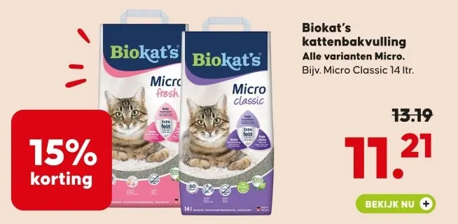 Aanbieding: kattenbakvulling