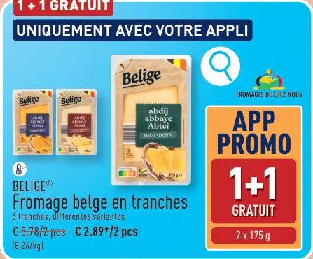 Offre: BELIGE® Fromage belge en tranches