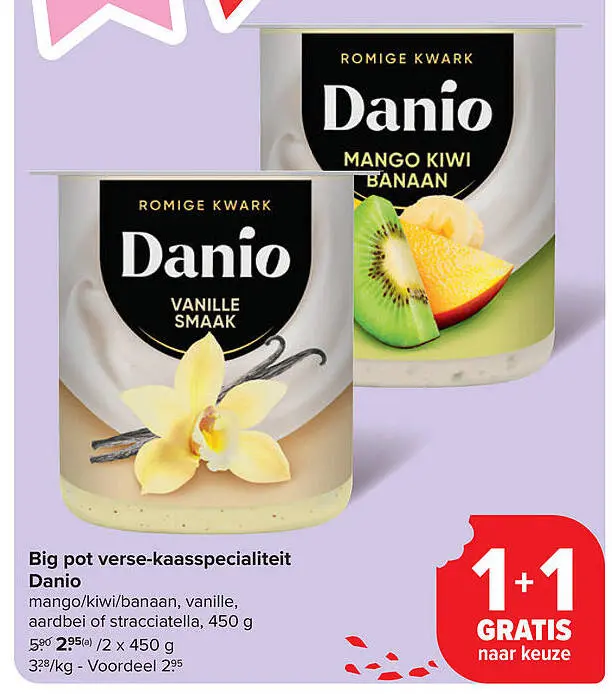 Aanbieding: Big pot verse-kaasspecialiteit Danio