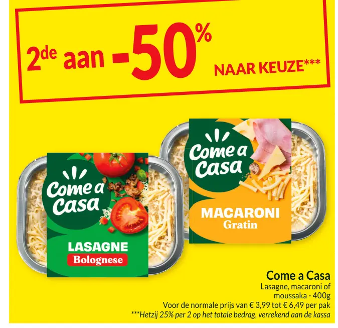Promotie: Lasagne, macaroni of moussaka