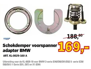 Aanbieding: Schokdemper voorspanner adapter BMW