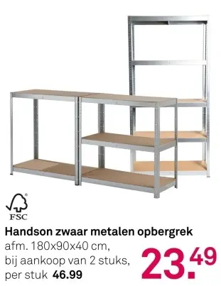 Aanbieding: zwaar metalen opbergrek