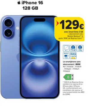 Offre: iPhone 16
