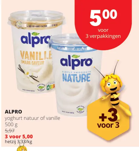 Promotie: yoghurt natuur of vanille