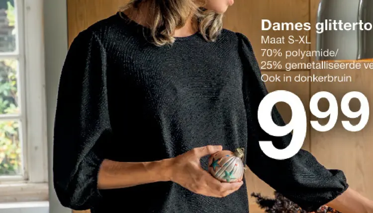 Promotie: Dames glittertop