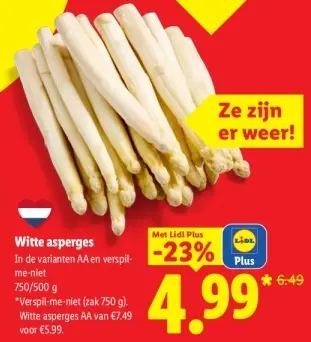 Aanbieding: Witte asperges