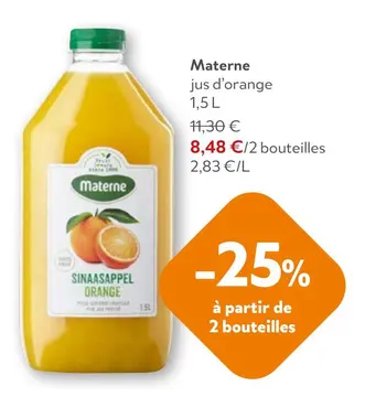 Offre: Materne jus d'orange