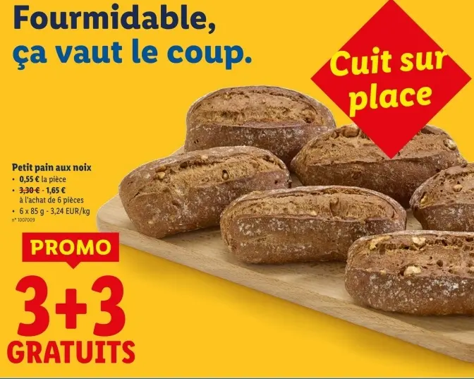 Offre: Petit pain aux noix