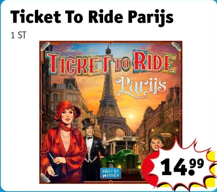 Aanbieding: Days of Wonder Ticket To Ride Parijs
