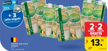 Aanbieding: Halfvolle melk in brik