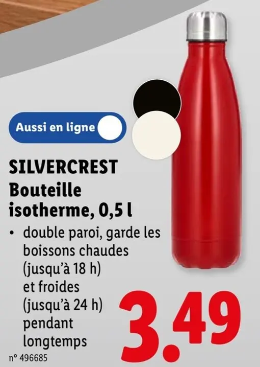 Offre: SILVERCREST Bouteille isotherme