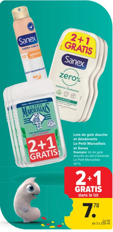 Offre: Gels douche et déodorants