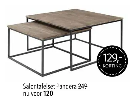 Aanbieding: Salontafelset Pandera