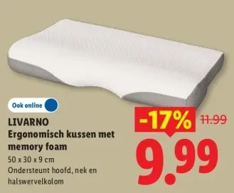 Aanbieding: Ergonomisch kussen met memory foam