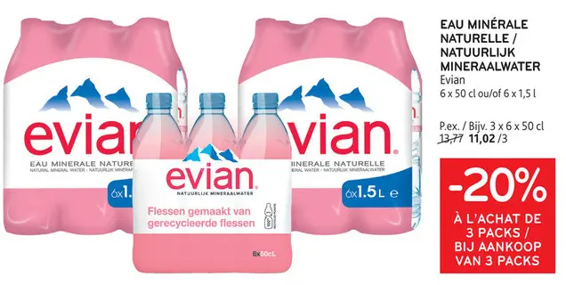 Offre: Eau minérale naturelle / natuurlijk mineraalwater