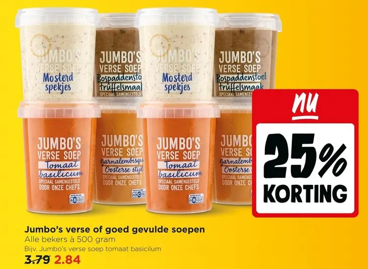 Aanbieding: Jumbo's verse of goed gevulde soepen