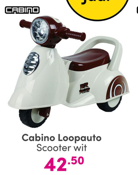 Aanbieding: Cabino Loopauto Scooter wit