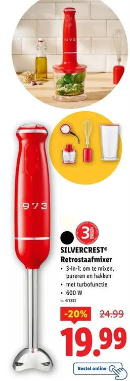 Aanbieding: Retrostaafmixer