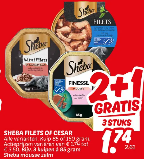 Aanbieding: Sheba filets of Cesar